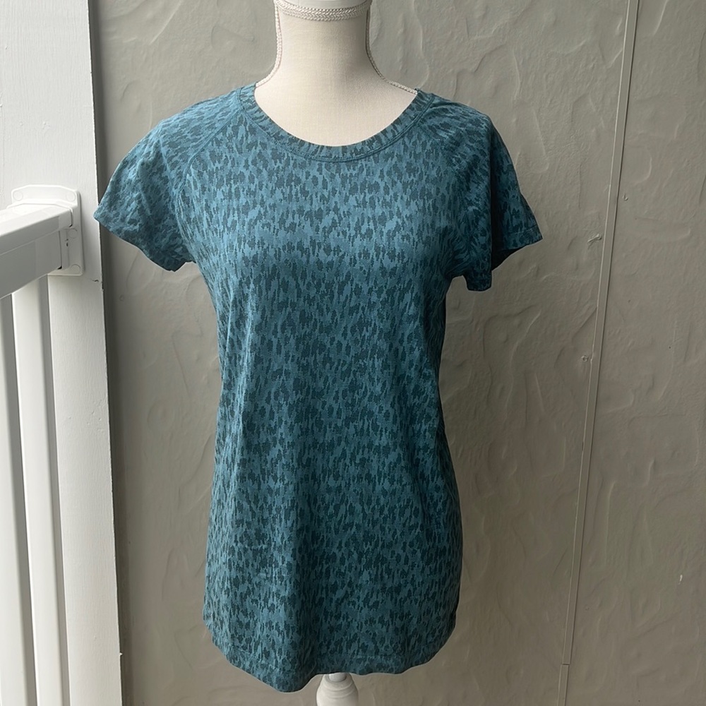 Althleta Momentum Seamless Printed Tee Teal M